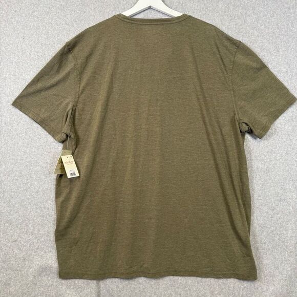 Brand New Lucky Brand Venice Burnout Men's XXL 2XL Light Brown T-Shirt Buttoned - Picture 3 of 8